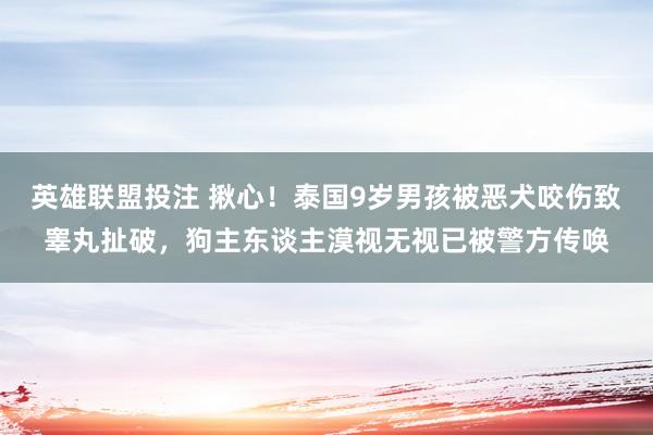 英雄联盟投注 揪心！泰国9岁男孩被恶犬咬伤致睾丸扯破，狗主东谈主漠视无视已被警方传唤